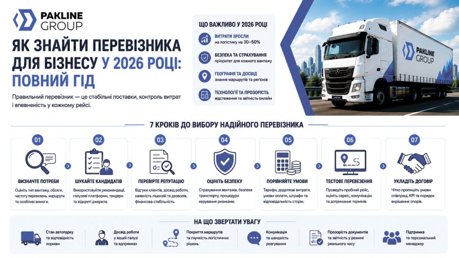 Як знайти перевізника для бізнесу у 2026 році: повний гід
