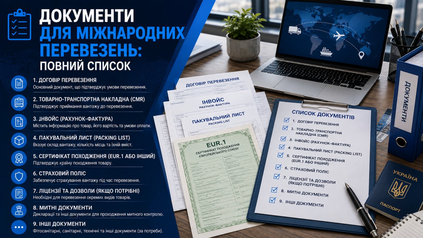 Документи для міжнародних перевезень: типові помилки та повний перелік