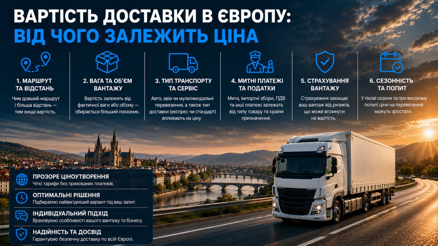 Скільки коштує доставка в Європу: порівняння варіантів і як не переплатити