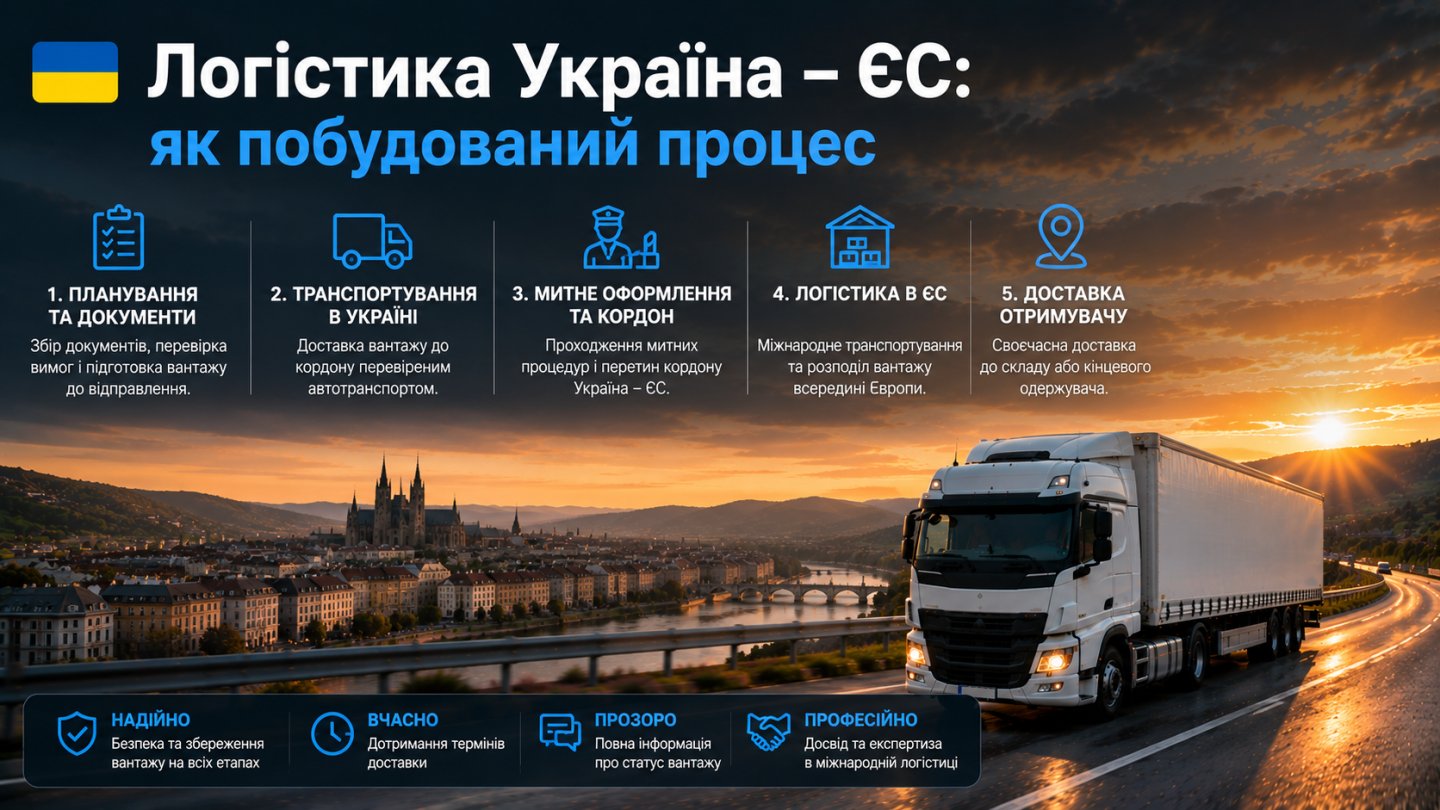 Логістика Україна – ЄС: як влаштований процес крок за кроком