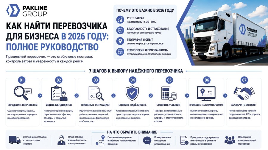 Как найти перевозчика для бизнеса в 2026 году