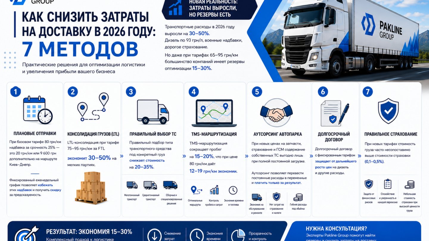 Как снизить затраты на доставку в 2026 году: 7 методов