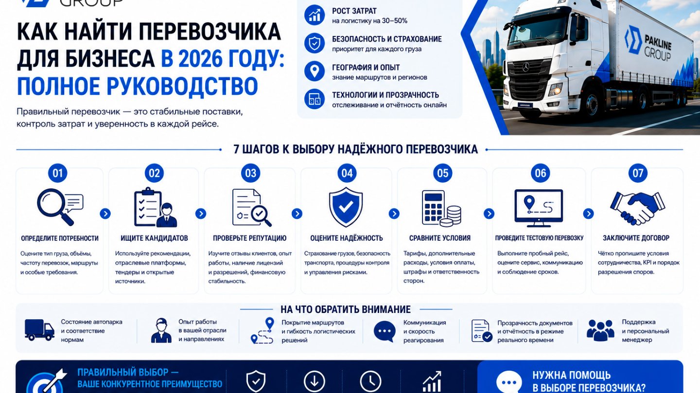 Как найти перевозчика для бизнеса в 2026 году