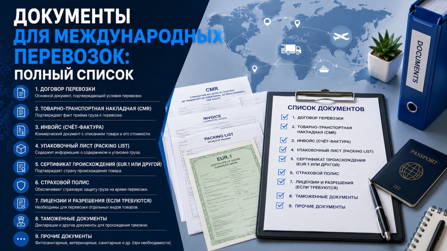 Документы для международных перевозок: типичные ошибки и полный перечень