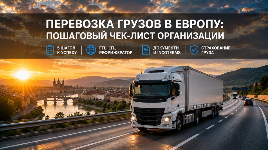 Перевозка грузов в Европу: пошаговый чек-лист организации