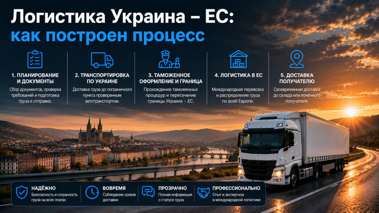 Логистика Украина – ЕС: как устроен процесс шаг за шагом